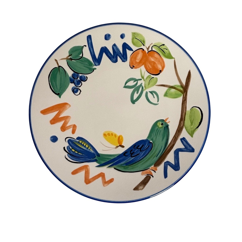Vintage Mikasa Fashion Plate Spring Song Bird Dinner Plate Fruit 12.25" Japan